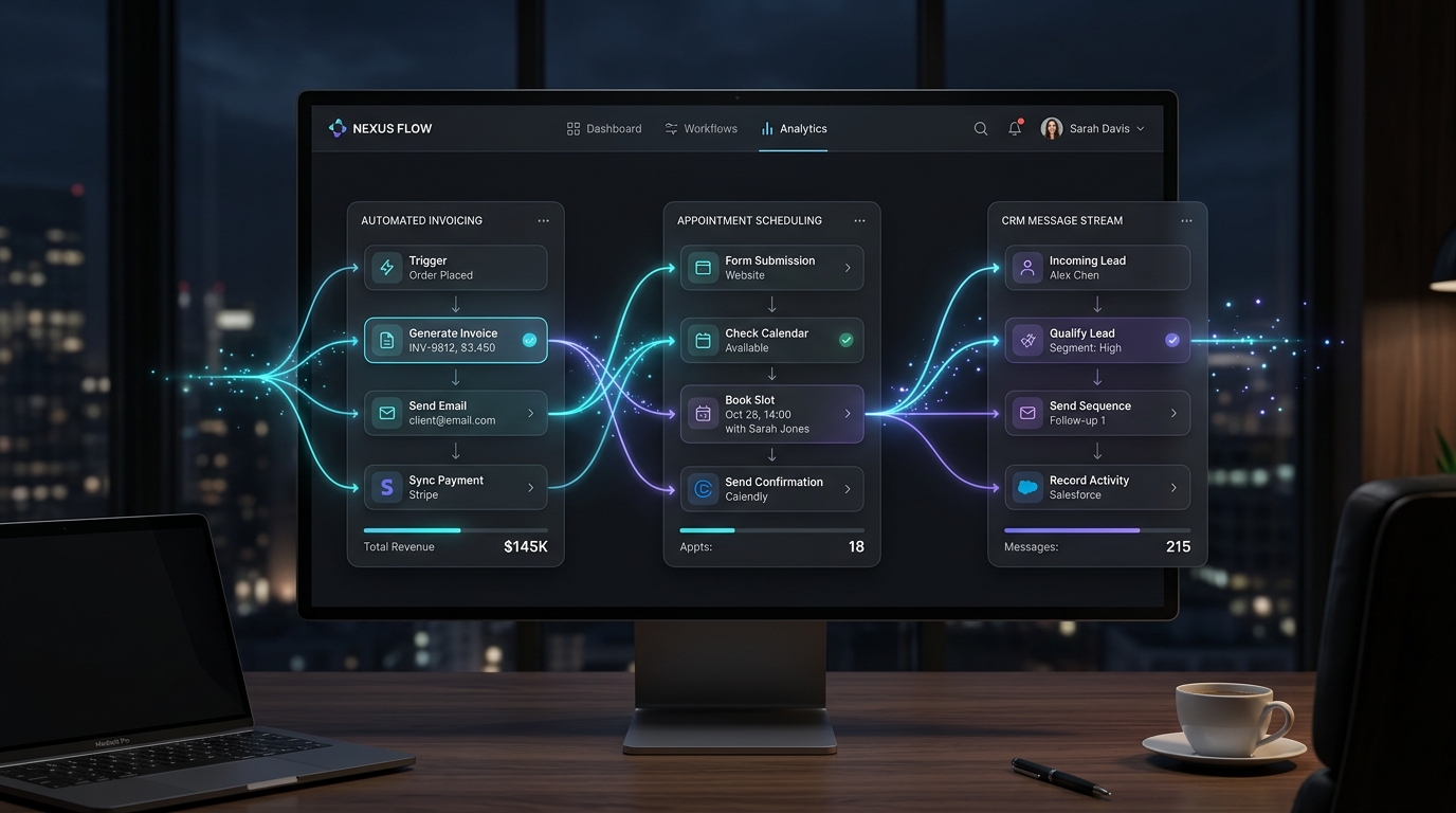Automated business workflows and smart AI assistant